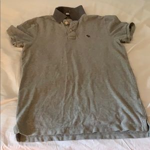 Gray polo collared shirt